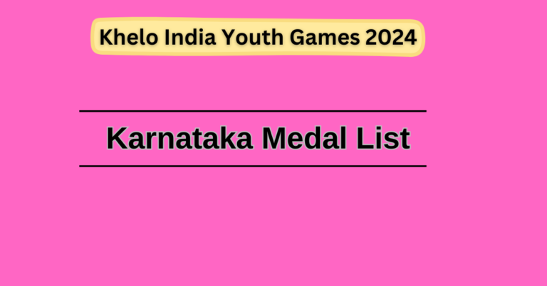 Khelo India Youth Games 2024 Karnataka Medal List