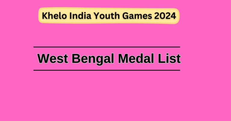 Khelo India Youth Games 2024 West Bengal Medal List